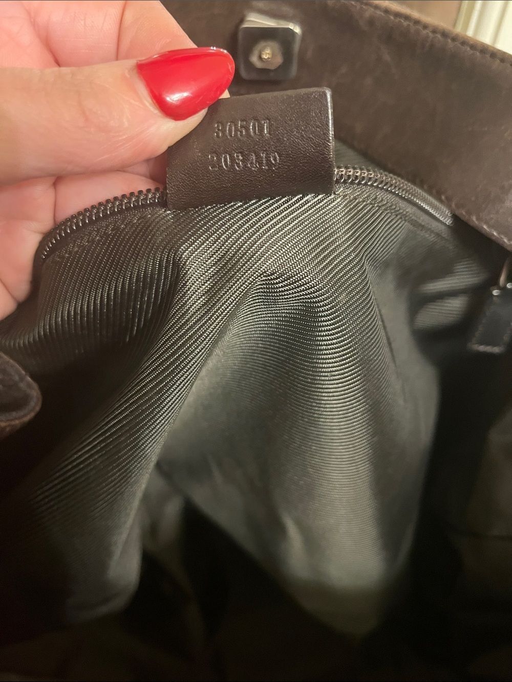 Gucci Brown Monogram Tote with Leather Straps - Picture 14 of 16